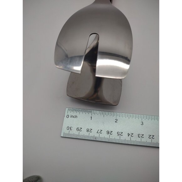 Vintage MCM Teak Wood Salad Serving Bowl, with Wood & Steel Tongs, READ - Picture 13 of 17